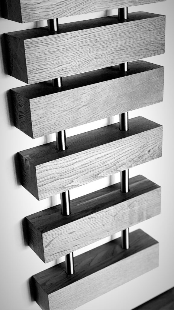 Minimal Art Skulptur – Detailansicht aus einem Werkprozess von Claudio Raffaele