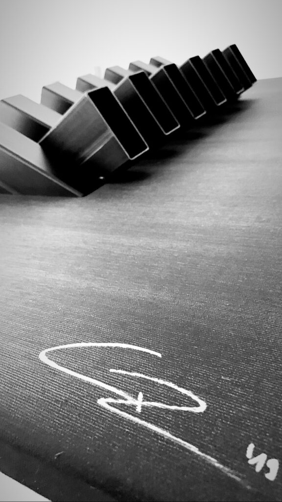 Minimalistische Skulptur – Ausschnitt einer Arbeit im Entstehungsprozess